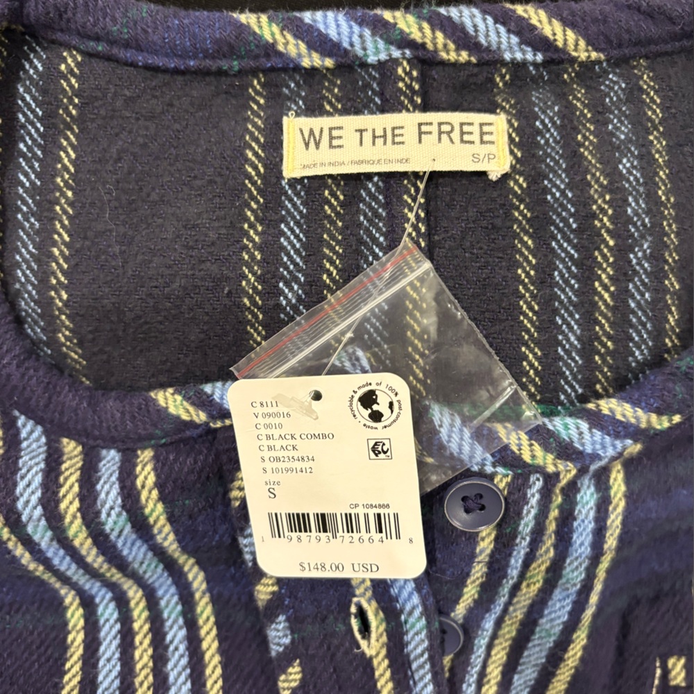 Free People We The Free Perfect In Plaid Pullover - Picture 7 of 11